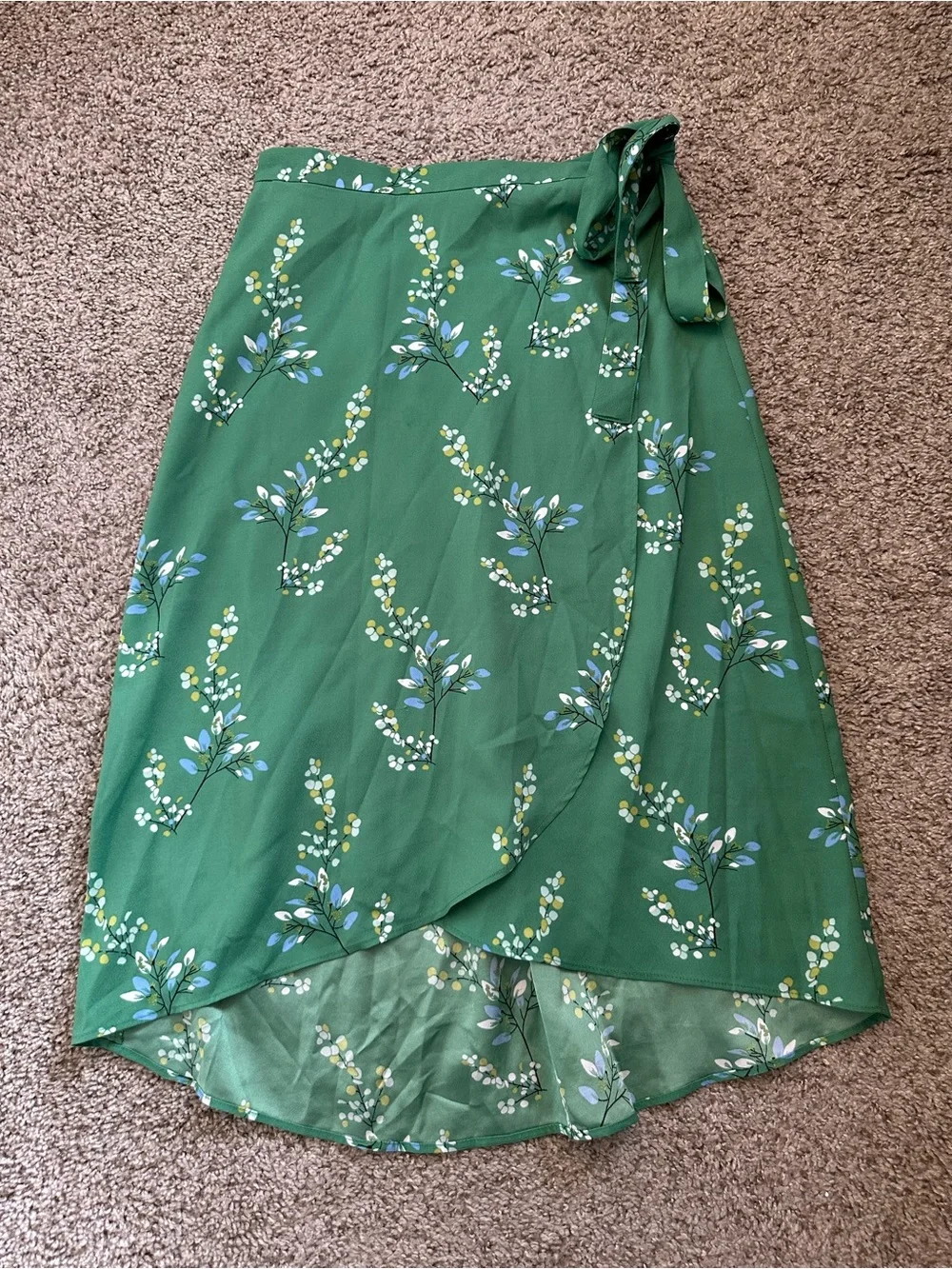 Loft Floral Midi Wrap Skirt High Low Ann Taylor